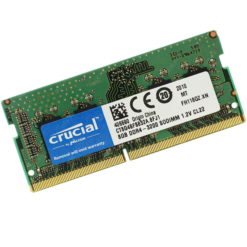 Crucial DDR4 8GB 1 x 8GB 3200 MHz PC4-25600 260-Pin SODIMM Notebook Memory RAM