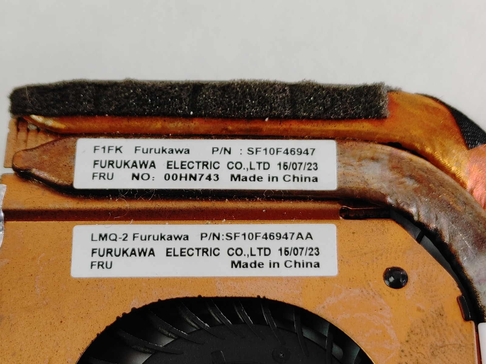 Lenovo 00HN743 None BGA 1168 Heatsink and Fan For ThinkPad X1 Carbon 3rd Gen