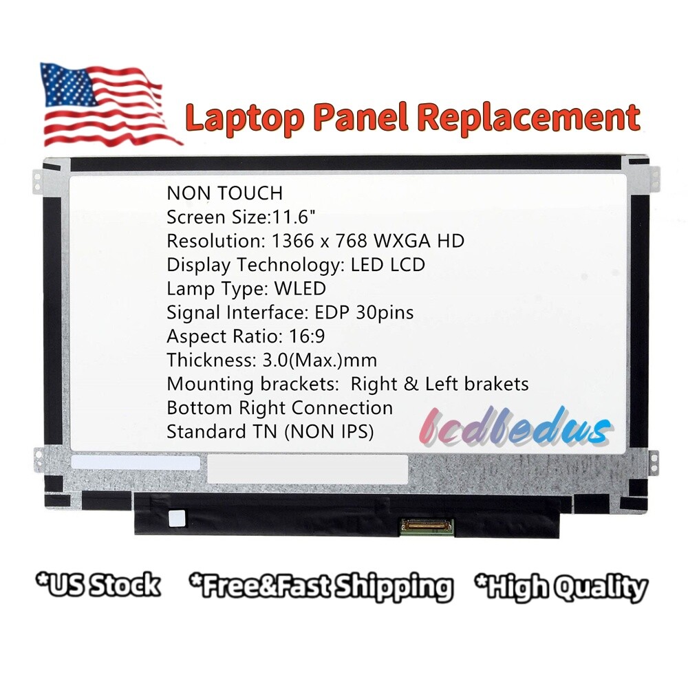 Acer Chromebook 511 C736 Non-Touch Led Lcd Screen Panel 11.6″ HD KL.0C736.SV1