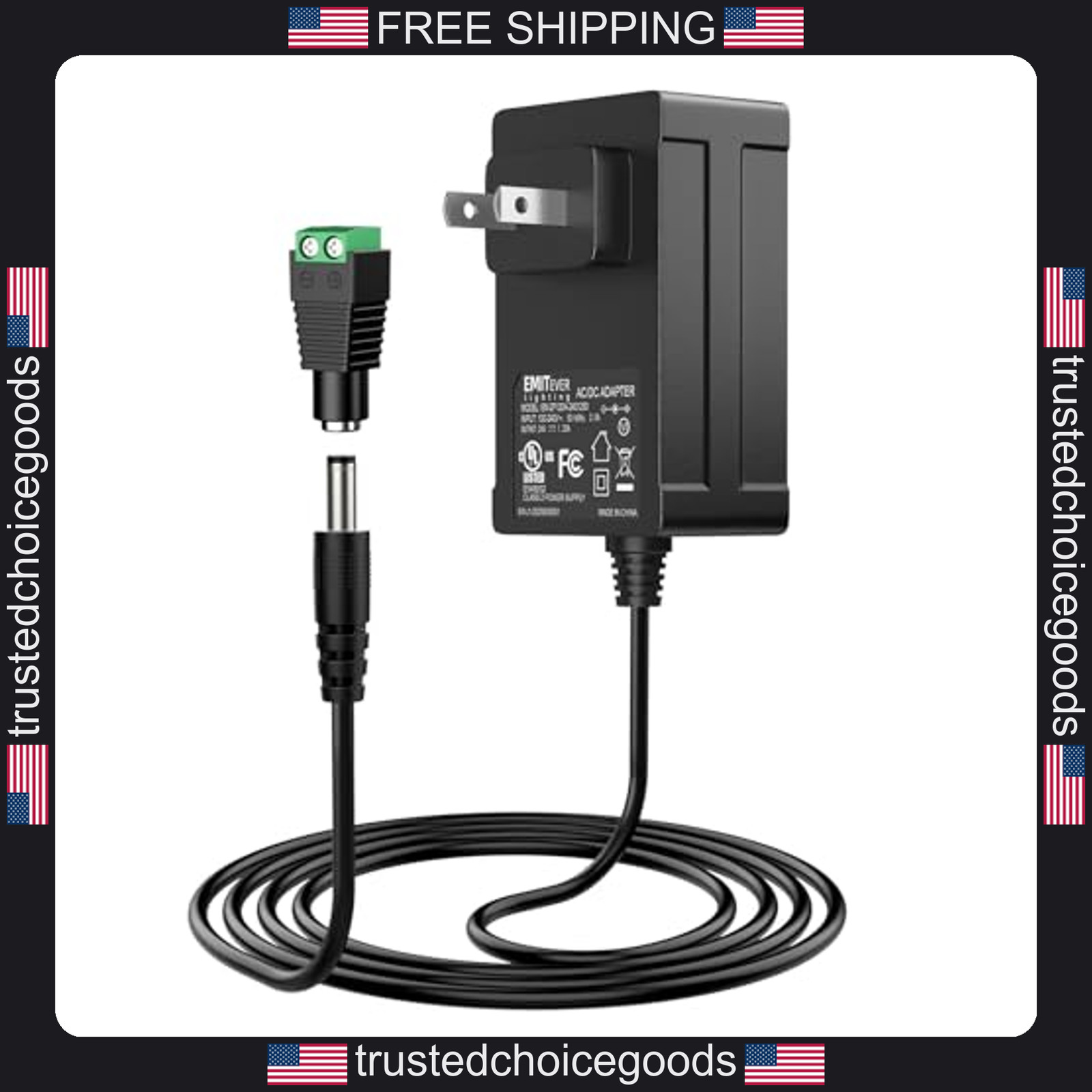 24V Power Supply 30W LED Adapter for Lighting and Electronics