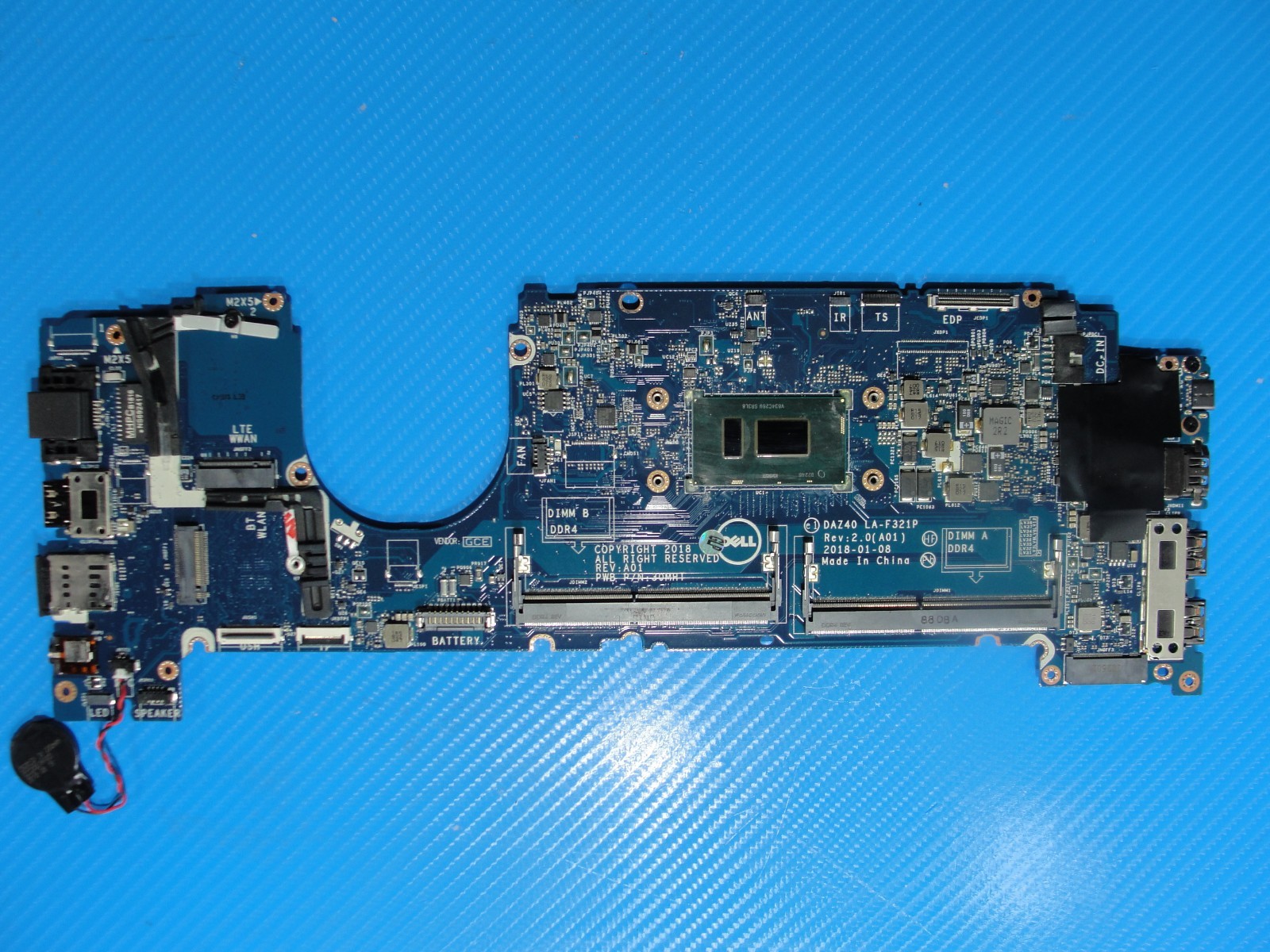 Dell Latitude 14” 7490 Intel i7-8650U 1.9GHz Motherboard NFCCJ LA-F321P 30MHT