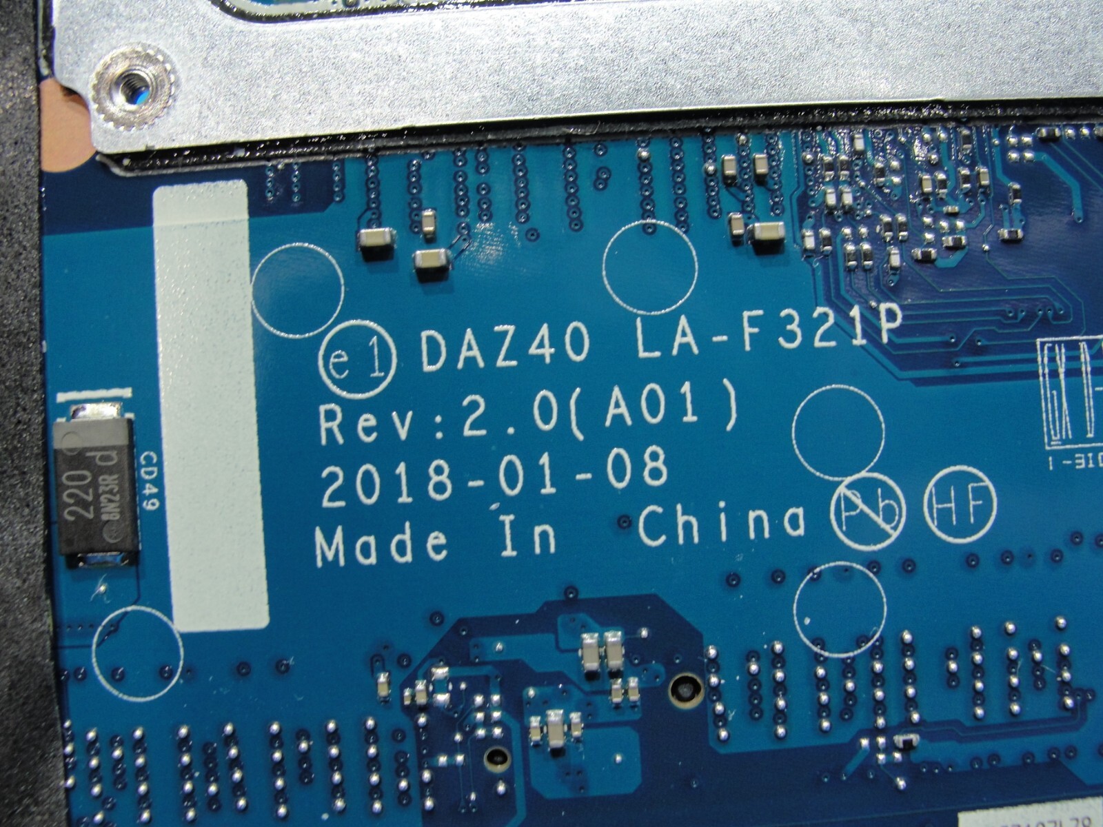 Dell Latitude 7490 14″ Genuine Intel i5-8350U 1.7GHz Motherboard LA-F321P C56HH