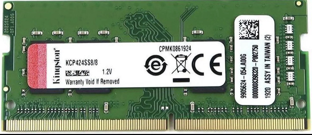 KCP424SS8/8 Kingston 8GB DDR4 Sdram PC4-19200 2400MHZ CL17 Sodimm Memory