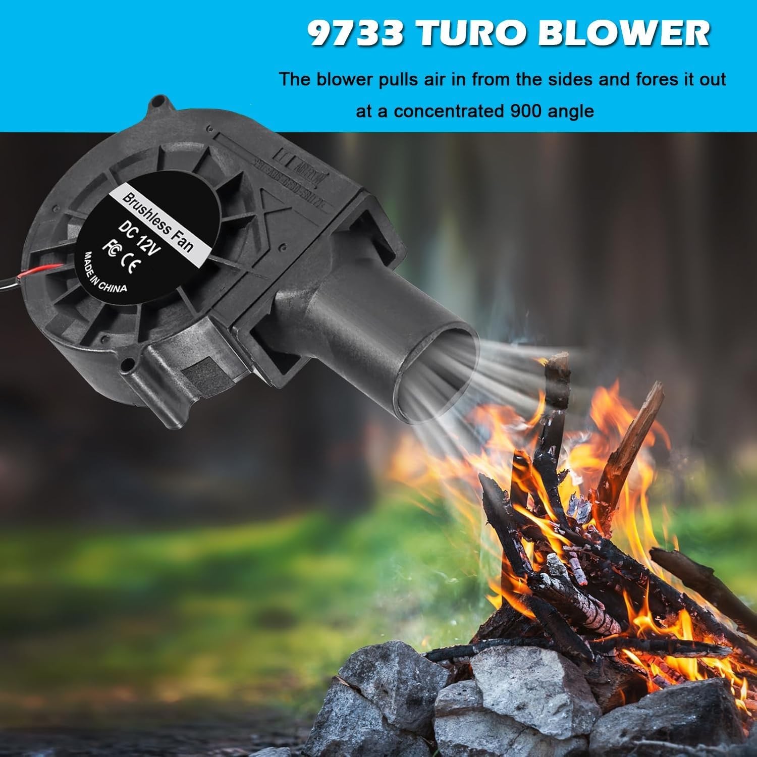 97mm Radial Fan 12V Blower Fan with AC 110V 220V Speed Control…