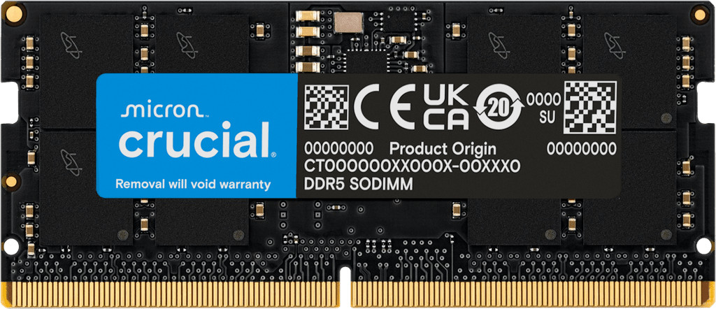 NEW Crucial 16GB Kit (2x8GB) DDR5 5600 MHz Laptop RAM