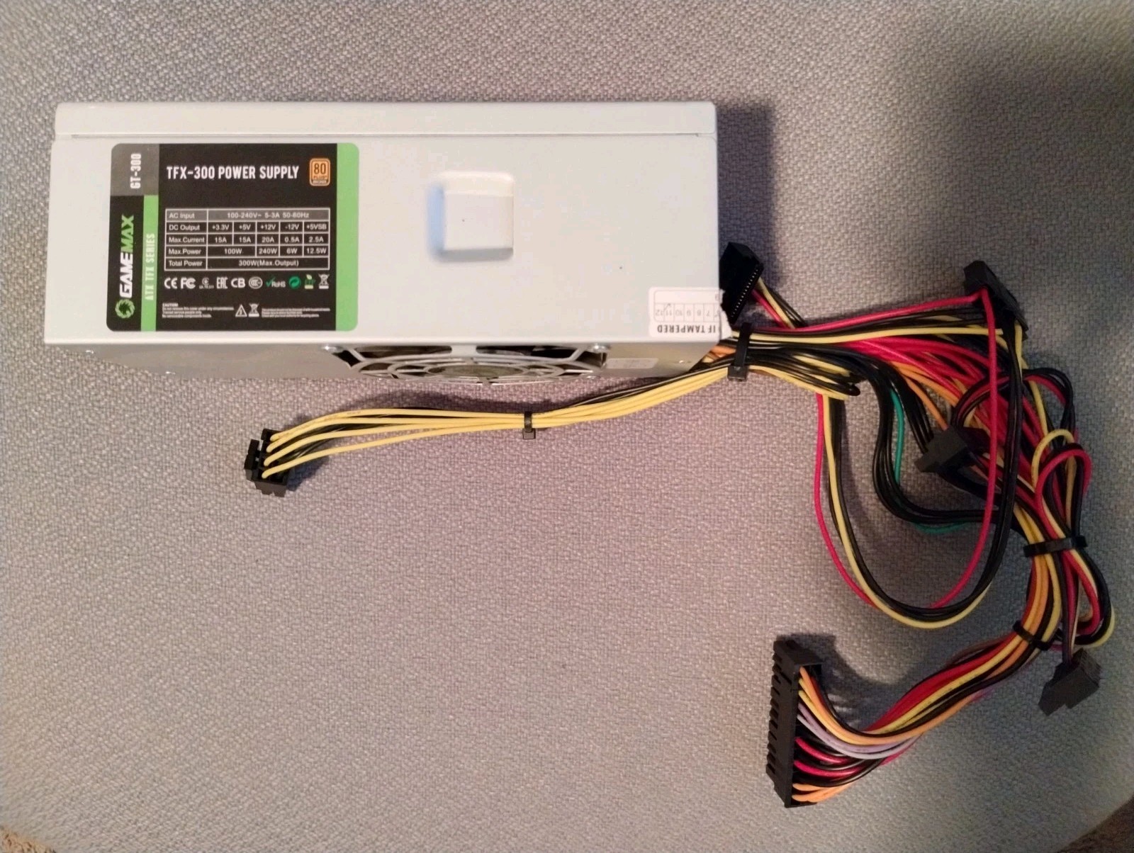 GAMEMAX TFX-300 300w Mini Power Supply 80+ Bronze fits HP Dell