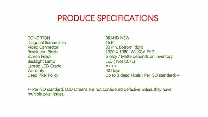 New LP156WF6(SP)(A1) 15.6″ WUXGA Full HD eDP LED LCD Screen LP156WF6-SPA1