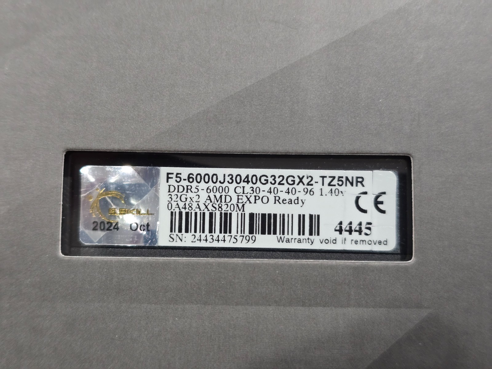 G.Skill Trident Z5 NEO RGB 64GB (2x32GB) 6000 MT/s CL30 (AMD EXPO) DDR5