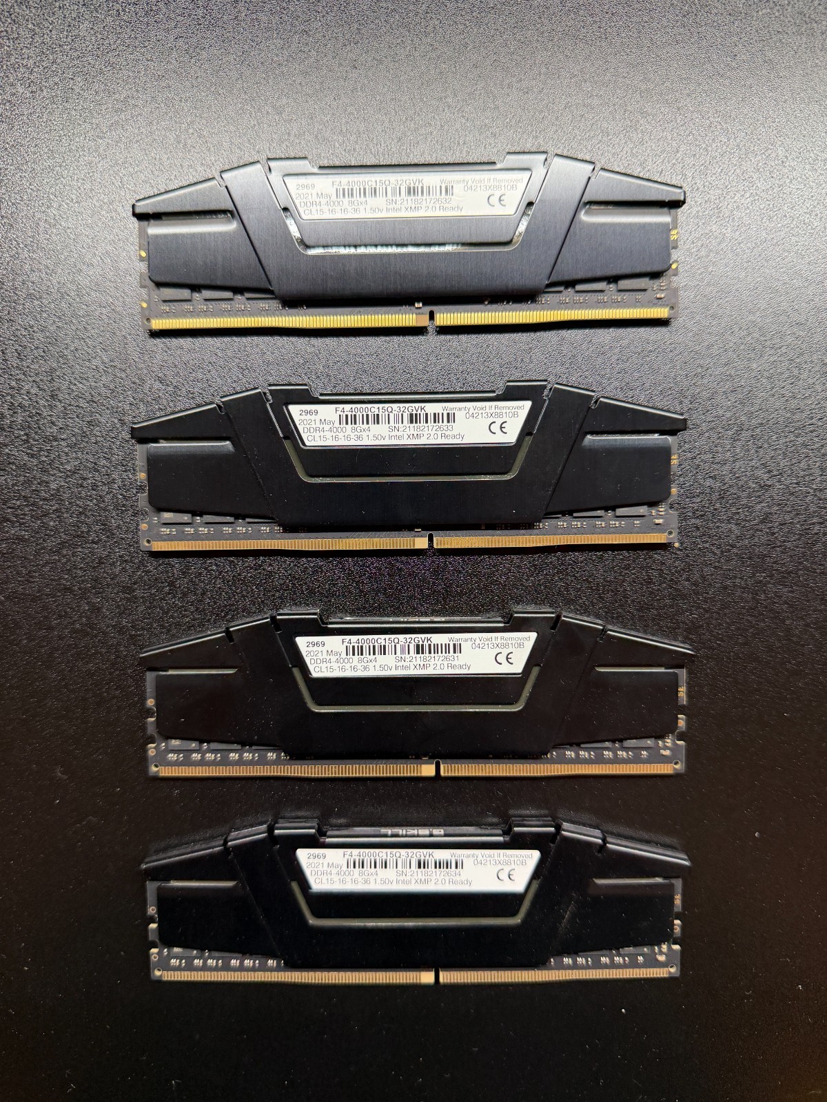 G.SKILL Ripjaws V DDR4-4000 CL15-16-16-36 32GB RAM F4-4000C15Q-32GVK