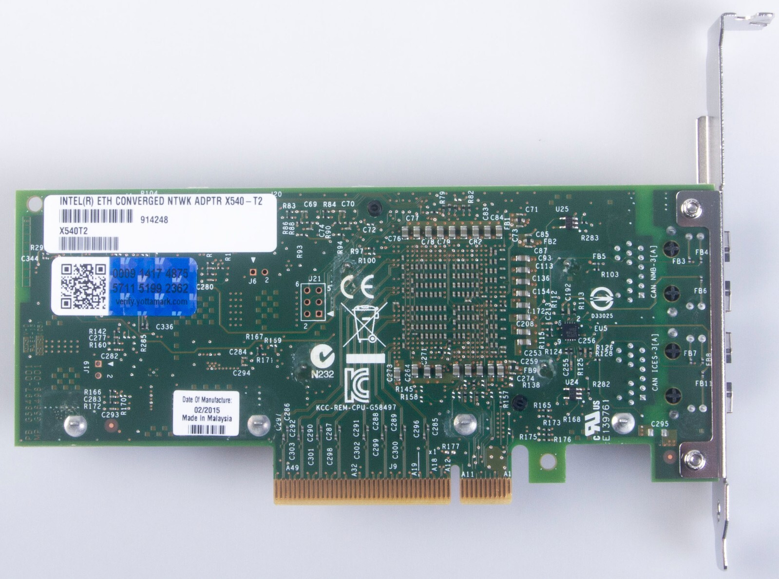 Intel X540-T2 10G Dual-Port Base-T Eth Converged Network Adapter – Open Box