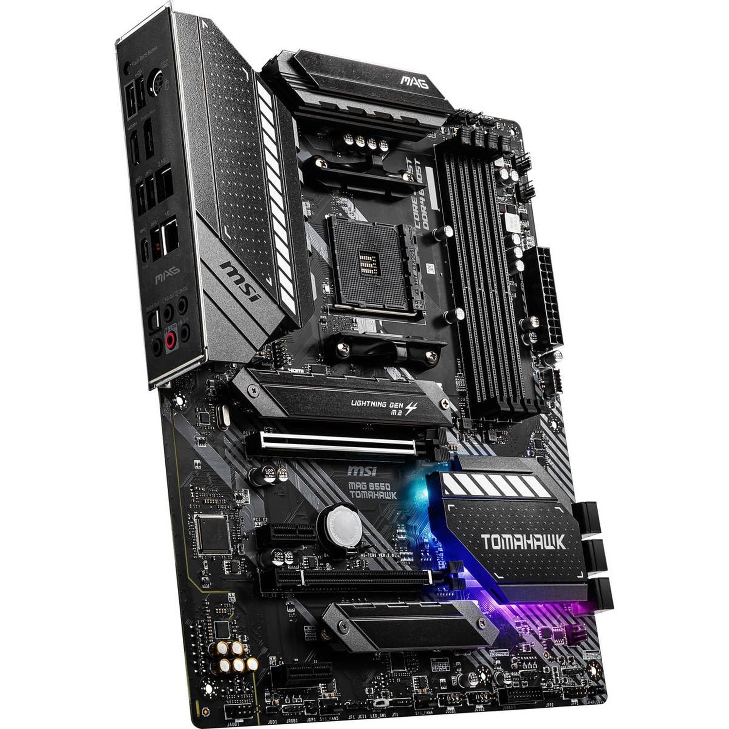 MSI MAG B550 Tomahawk Gaming Motherboard (AMD Ryzen 5000 Series, AM4, DDR4, P…