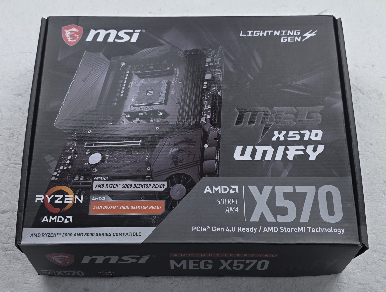 MSI MEG X570 UNIFY AM4 AMD X570 DDR4 PCIe 4.0 USB 3.0 WiFi 802.11ax Motherboard