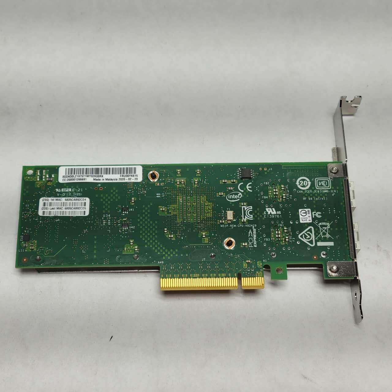 Lenovo Intel X710-DA2 10Gb SFP Network Card 10GbE 81Y3522 High Profile
