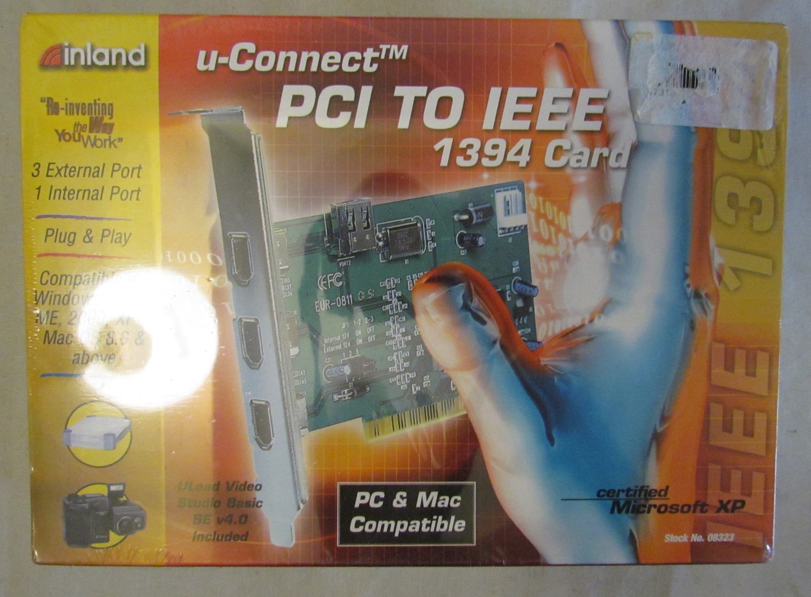 Inland U-Connect PCI to IEEE 1394 Port Card-3 Ext. Port & 1 Int. Port-New