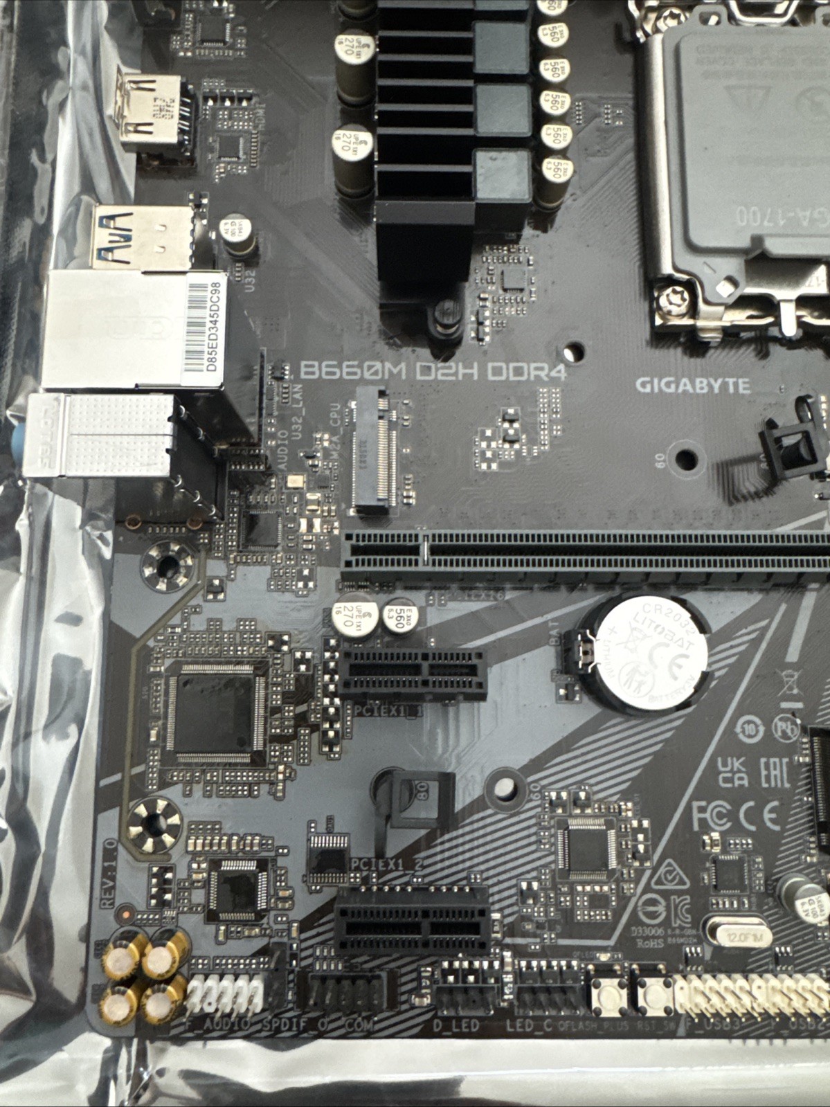 Gigabyte B660M D2H DDR4 Motherboard LGA1700 Micro ATX 12/13/14 Gen Intel