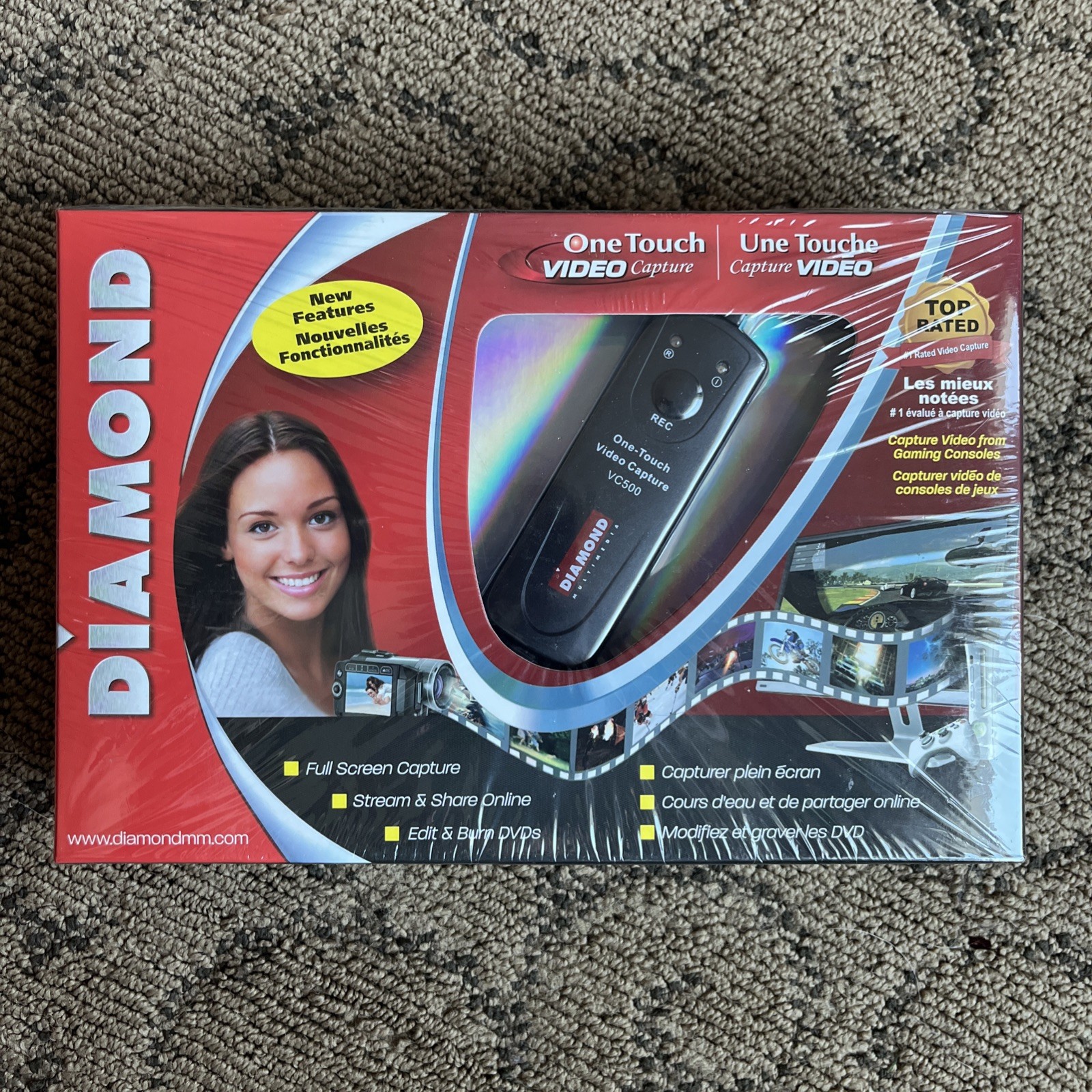 New Diamond Multimedia VC500 USB 2.0 One Touch VHS to DVD Video Capture Device