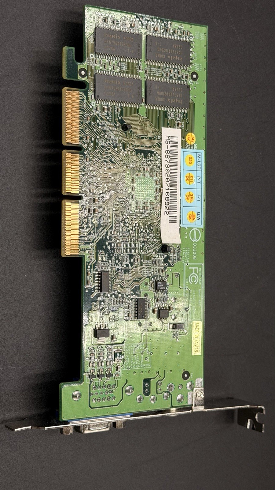 NVIDIA GeForce4 MX420 64MB AGP VGA Graphics Card Model 8873 Untested