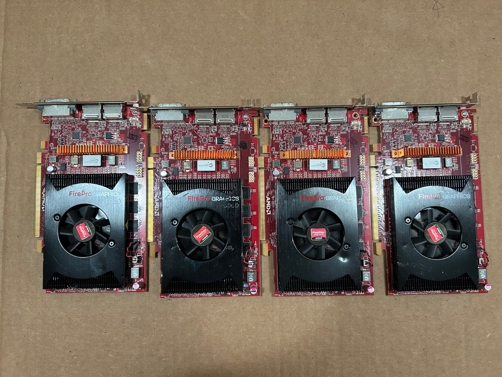 LOT OF 4 DELL AMD FirePro W5000 2GB GDDR5 HP Graphics Card Dual DVI 0WJ2JT