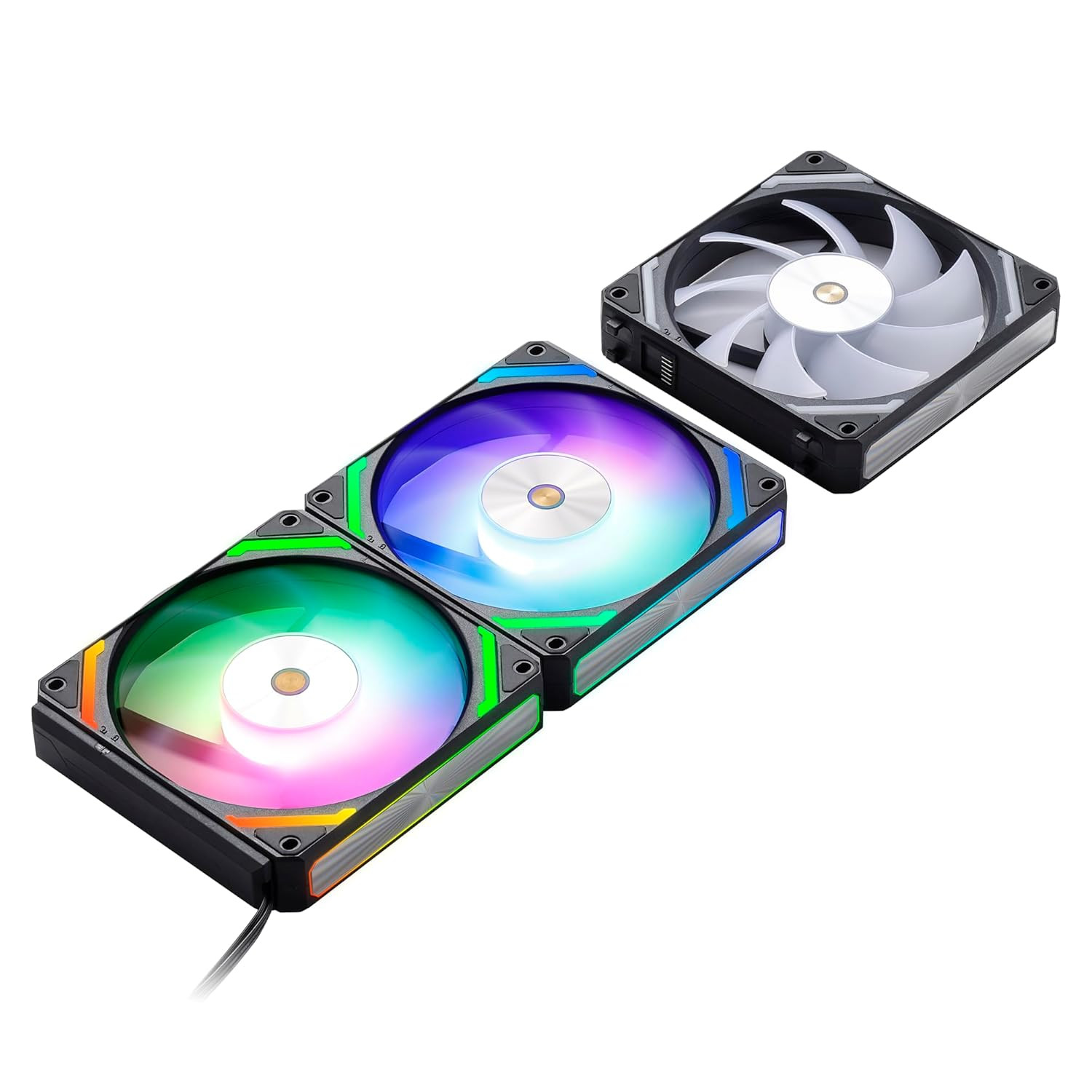 CF-121D 120Mm PC Case Fan, Daisy-Chain Connection, 5V 3Pin ARGB Lighting, 4 Pin