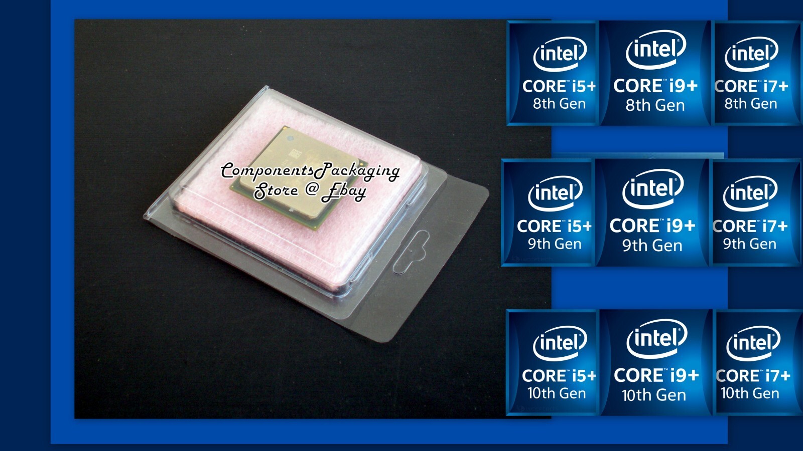 Intel i7 i5 i3 8000 Series Processor CPU Clamshell Case – Lot of 10 25 40 80 250