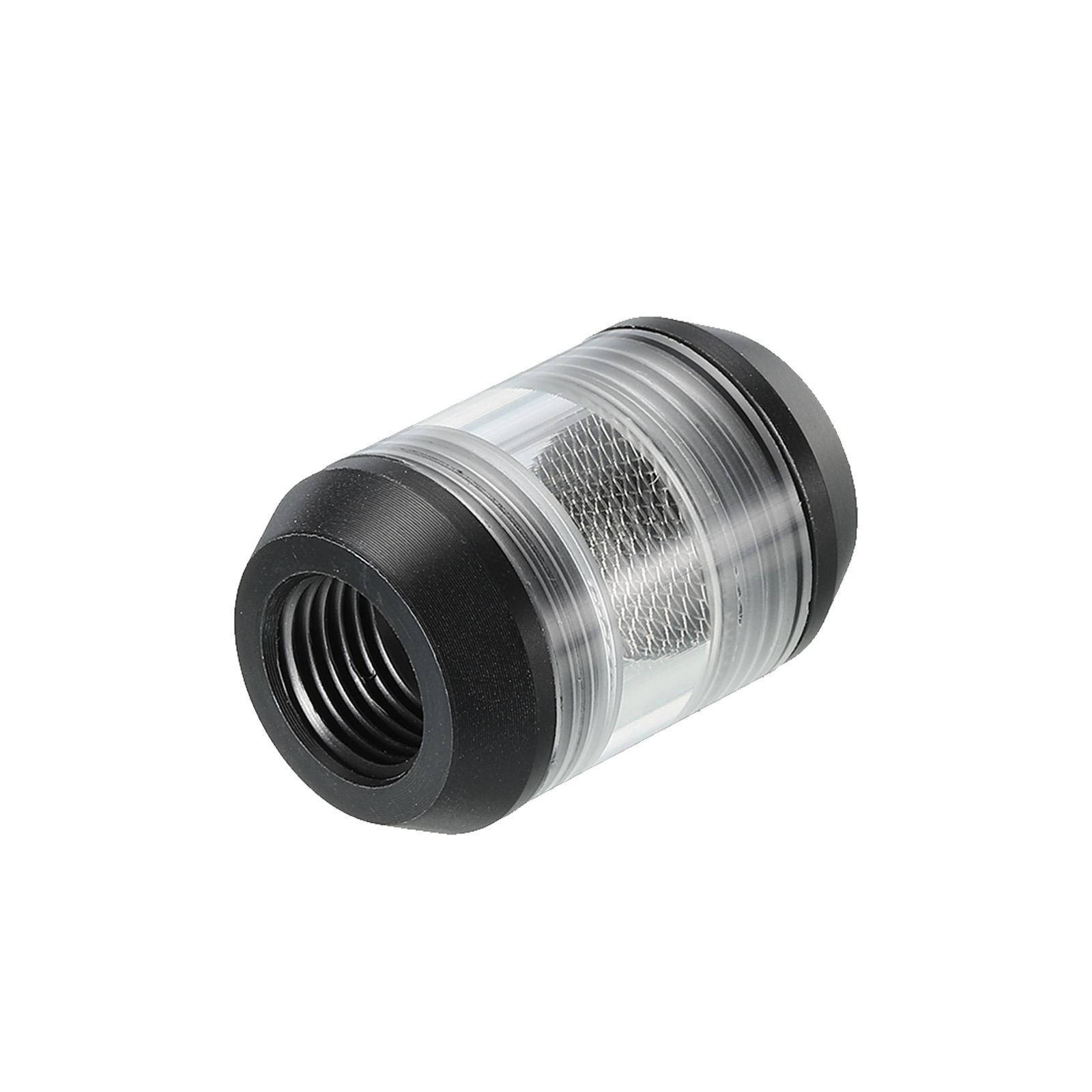 Cylindrical Water Cooling Filter, Fine Screen Funnel Shaped Filter Acrylic G1/4″