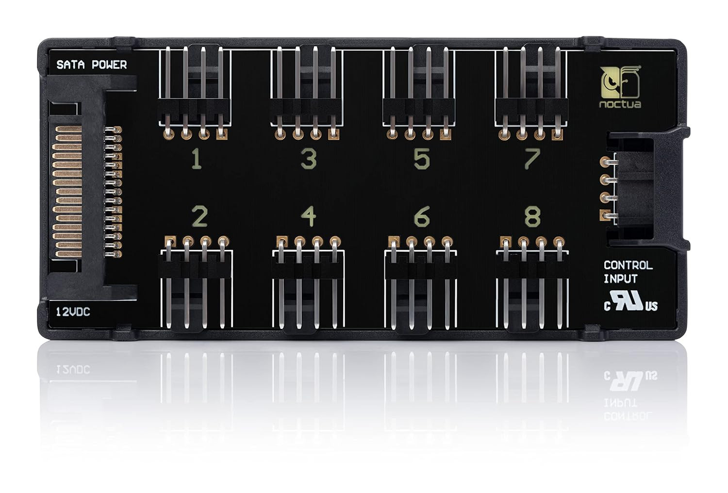 Noctua NA-FH1, 8 Channel Fan Hub for up to Eight 12V or 5V Based 4-Pin PWM or 3-