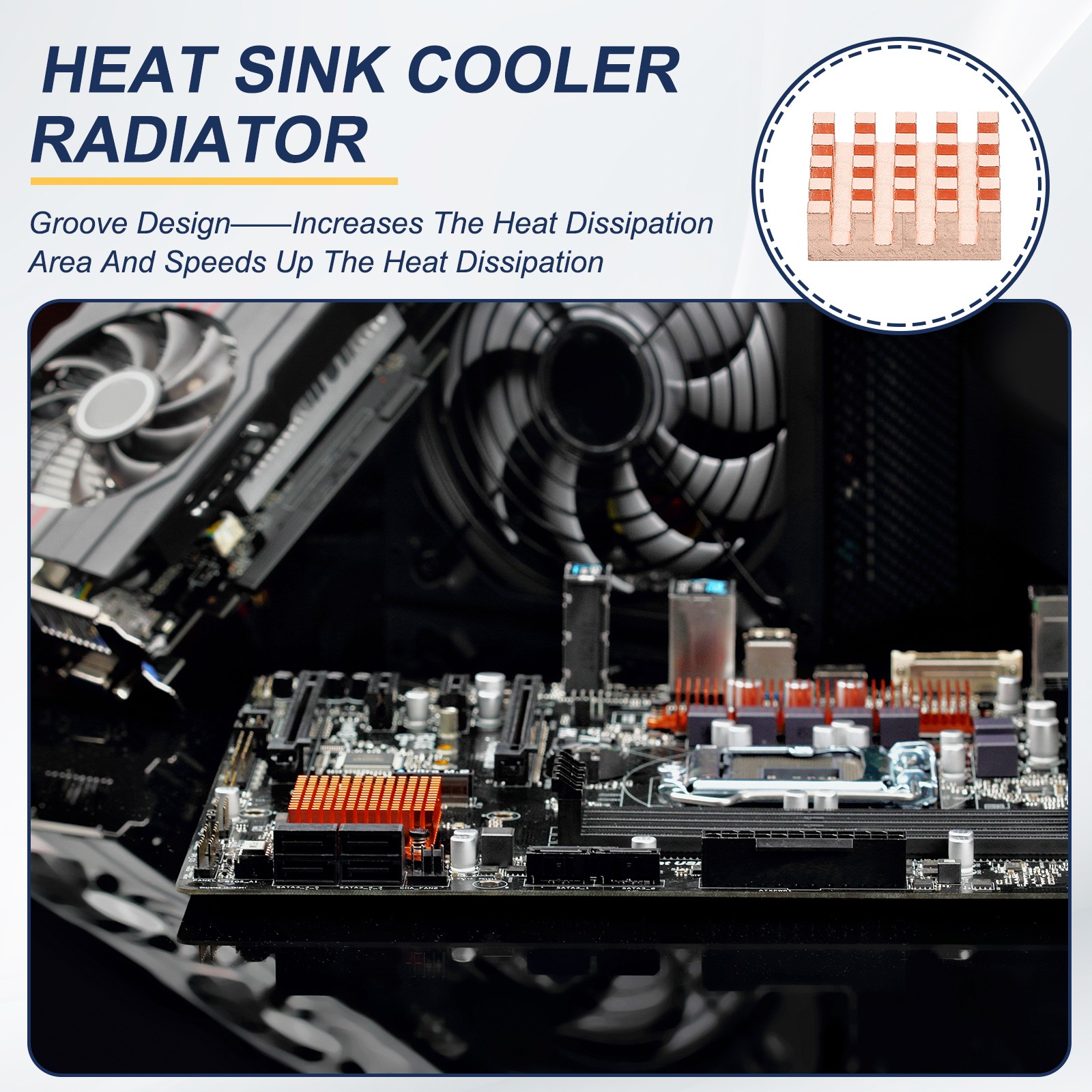 4 Pcs Copper Heatsink 15x15x2mm, Heat Sink Cooler Radiator for Raspberry Pi