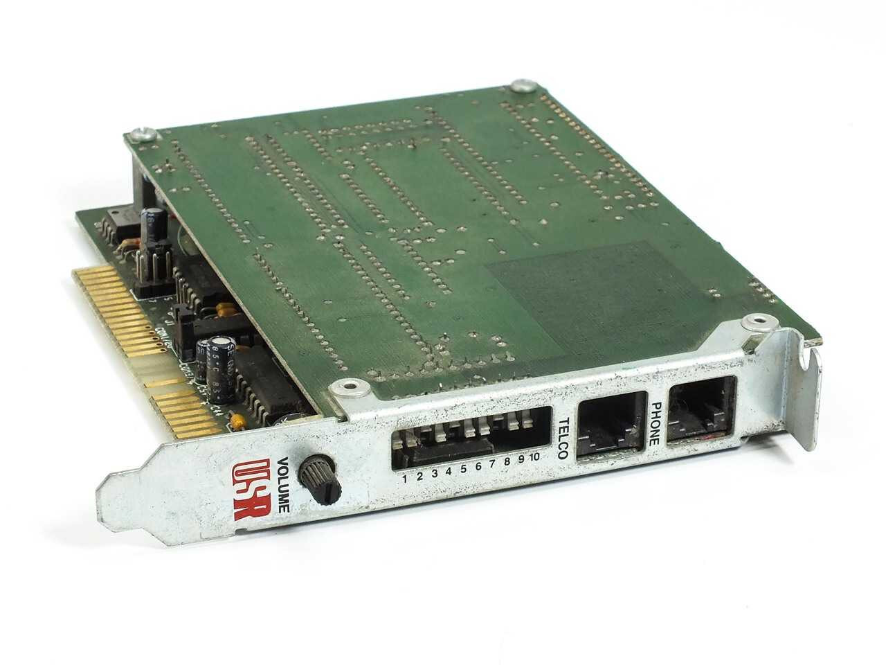 US Robotics 8-Bit ISA Modem Card w DIP-Switches USR CJE794-11323-DM-E Model 0052