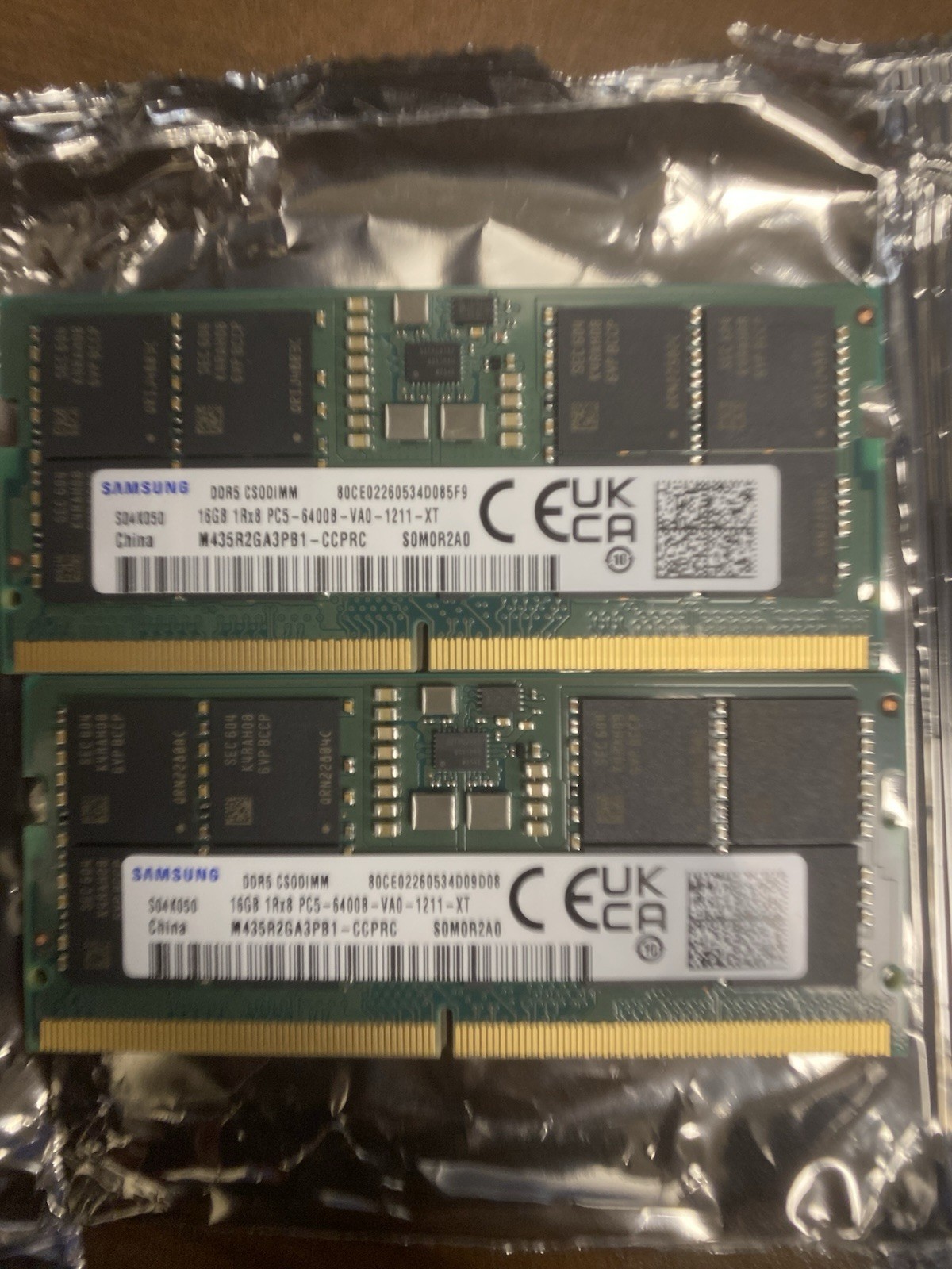 Samsung 32GB (2x16GB) DDR5 SO-DIMM PC5-6400B Non-ECC 262p M435R2GA3PB1