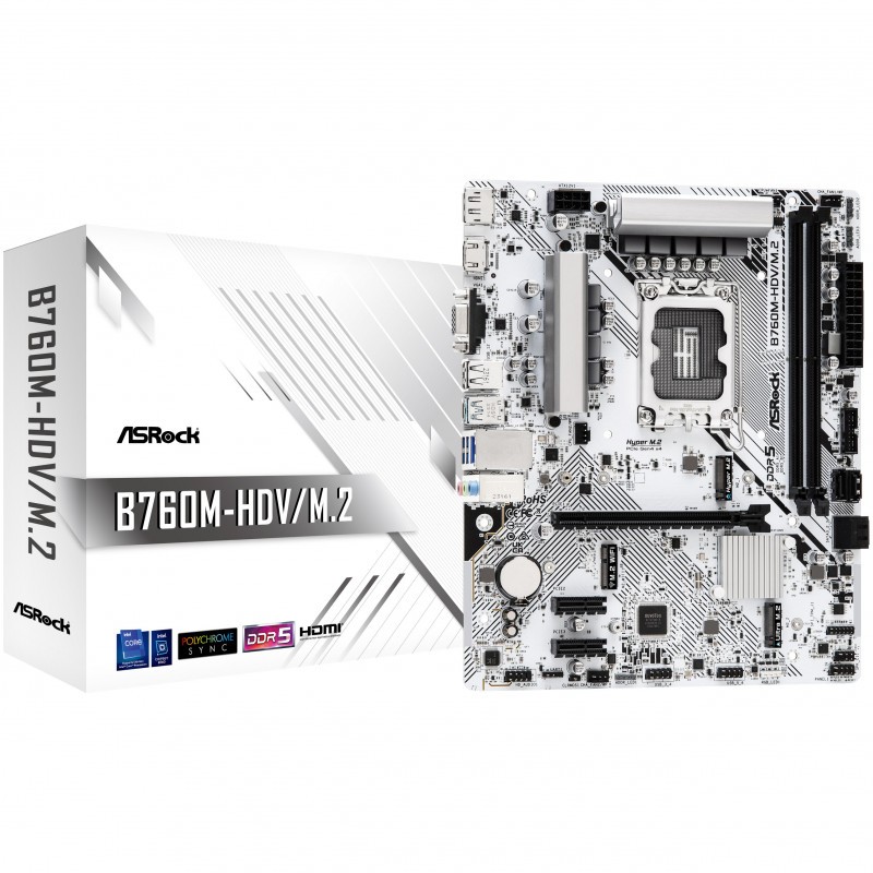 ASRock B760M-H M.2 Micro-Atx LGA1700 B760 Intel 90-MXBMJ0-A0UAYZ Motherboard