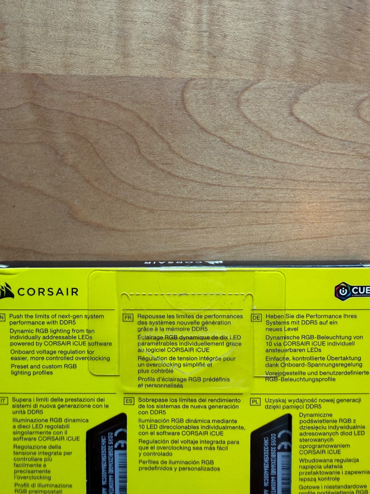 Corsair Vengeance RGB DDR5 RAM 32GB 2x16GB 6400MHz CL36 Black CMH32GX5M2B6400C36
