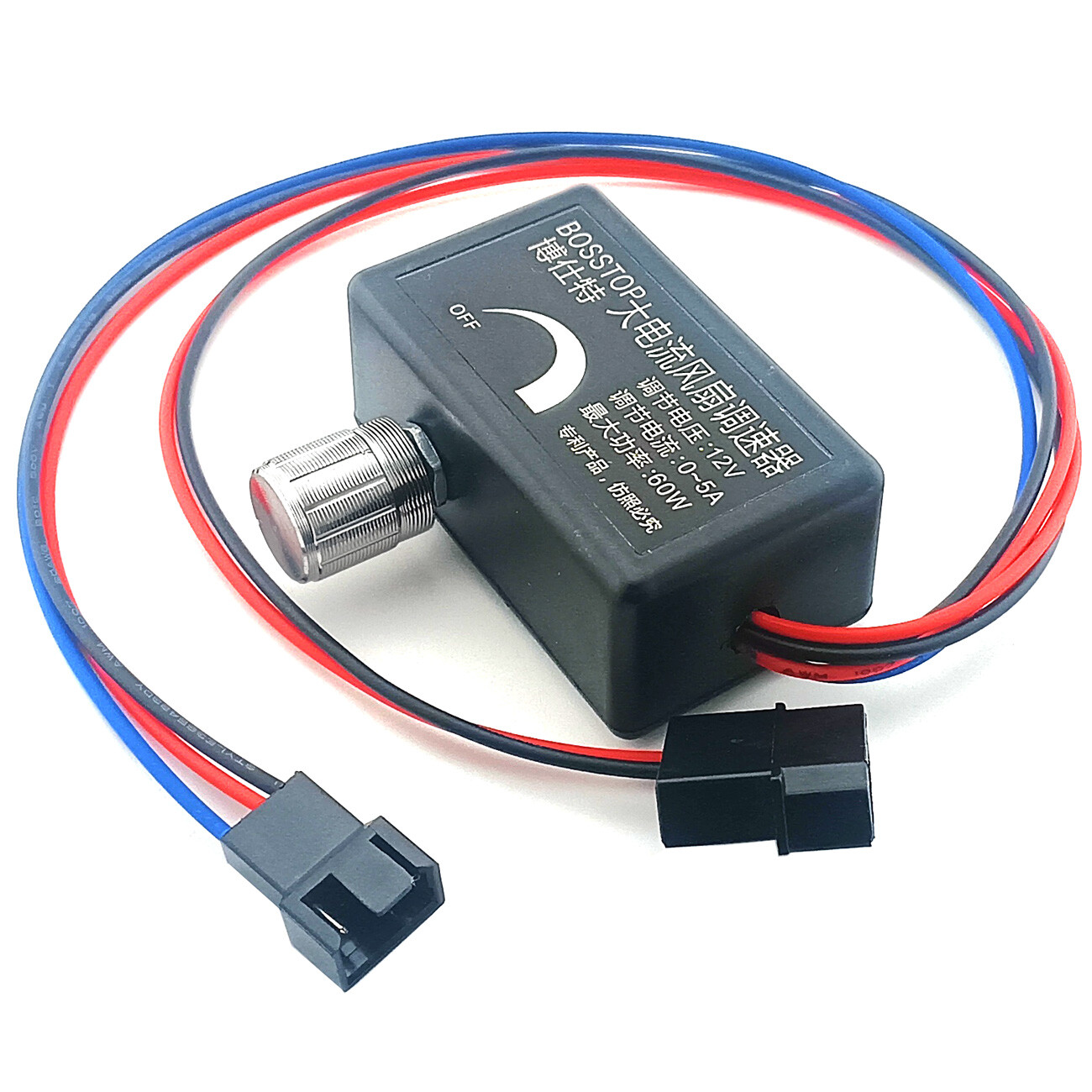 PC Case CPU Fan Speed Controller 3pin 4pin PWM Cooler 12V 5A 60W Switch Adapter