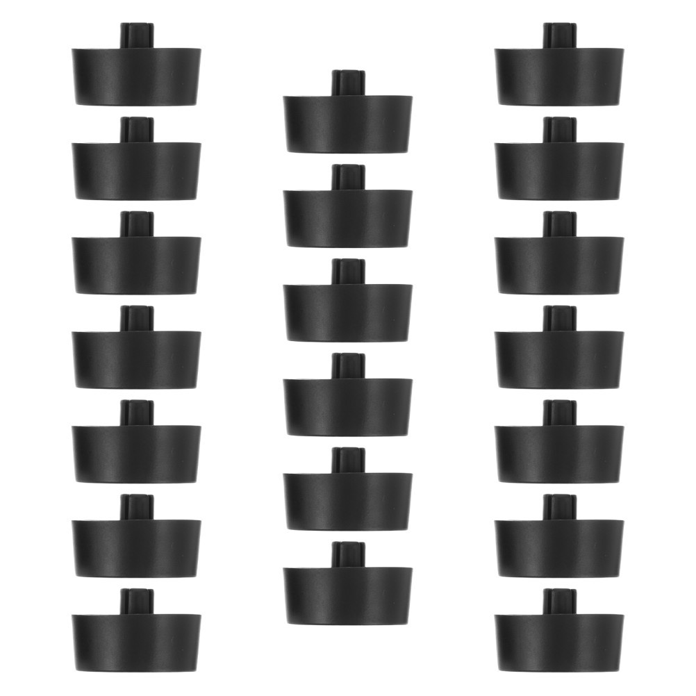 20Pcs Snap in Pc Case Feet Black Pe Noise Reduction and Stable Support Pads