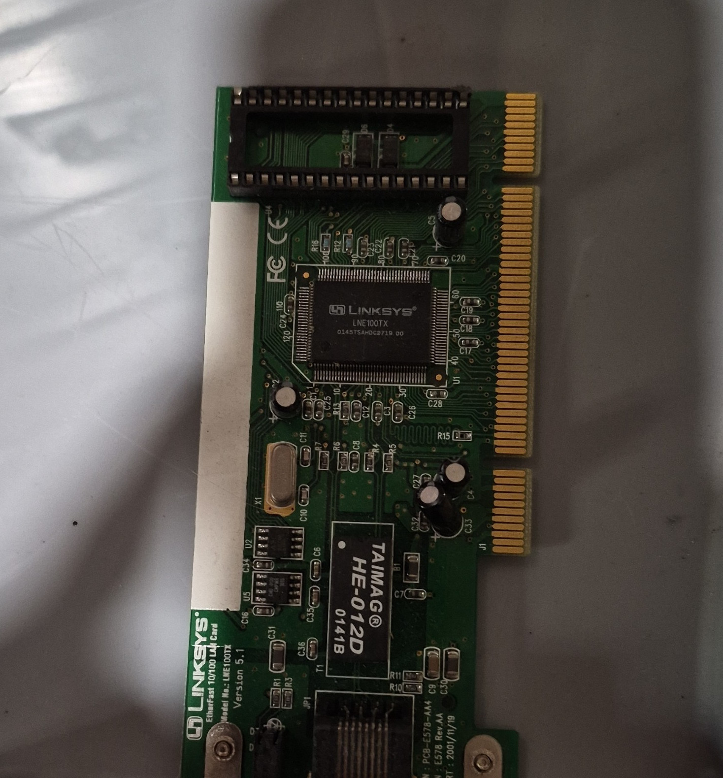 Linksys LNE100TX v5.1 PCI 10/100 Wired Ethernet Network Card 1-Port RJ-45