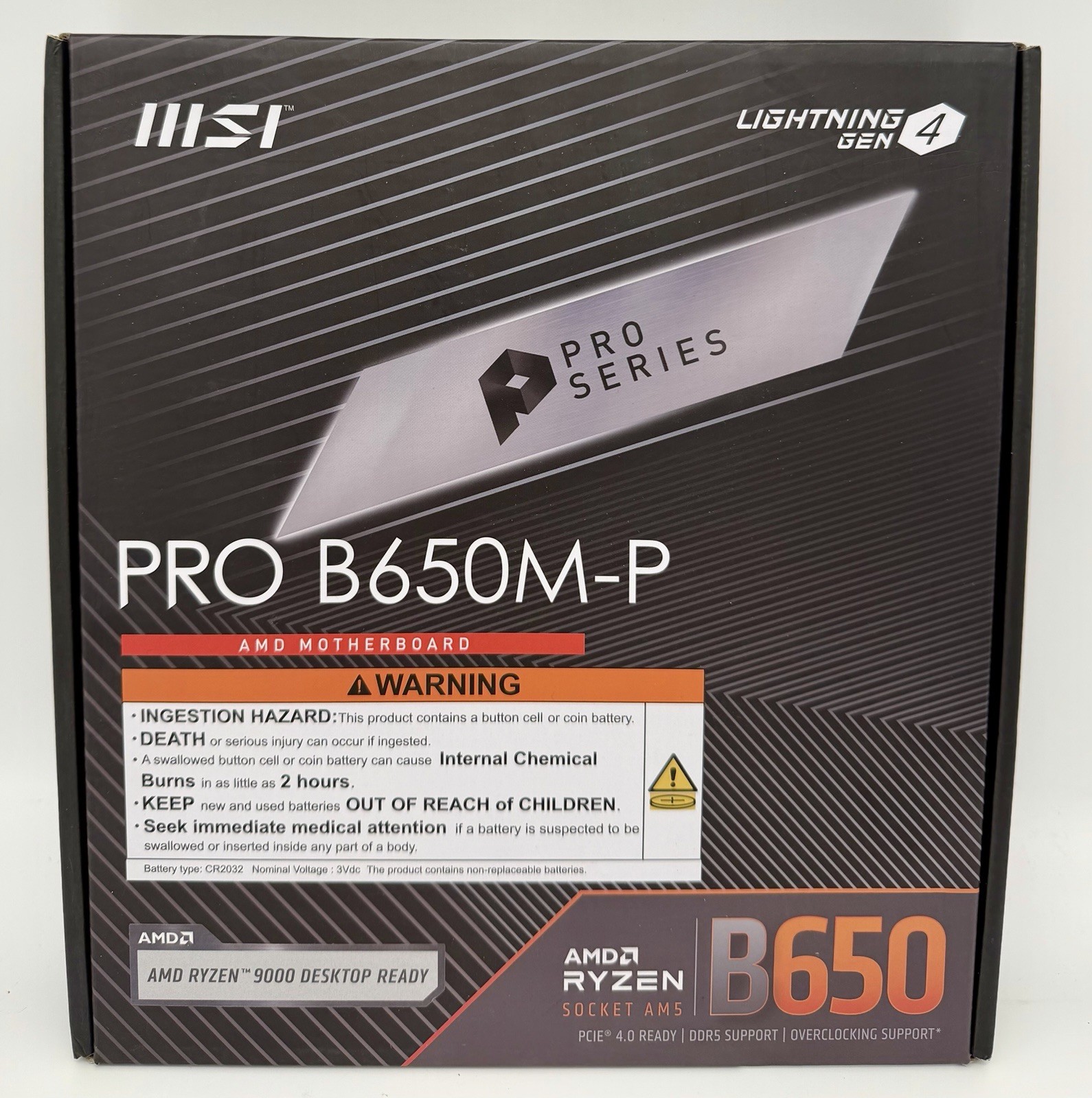 MSI PRO B650M-P MicroATX Motherboard AMD Socket AM5 Ryzen DDR5 HDMI USB