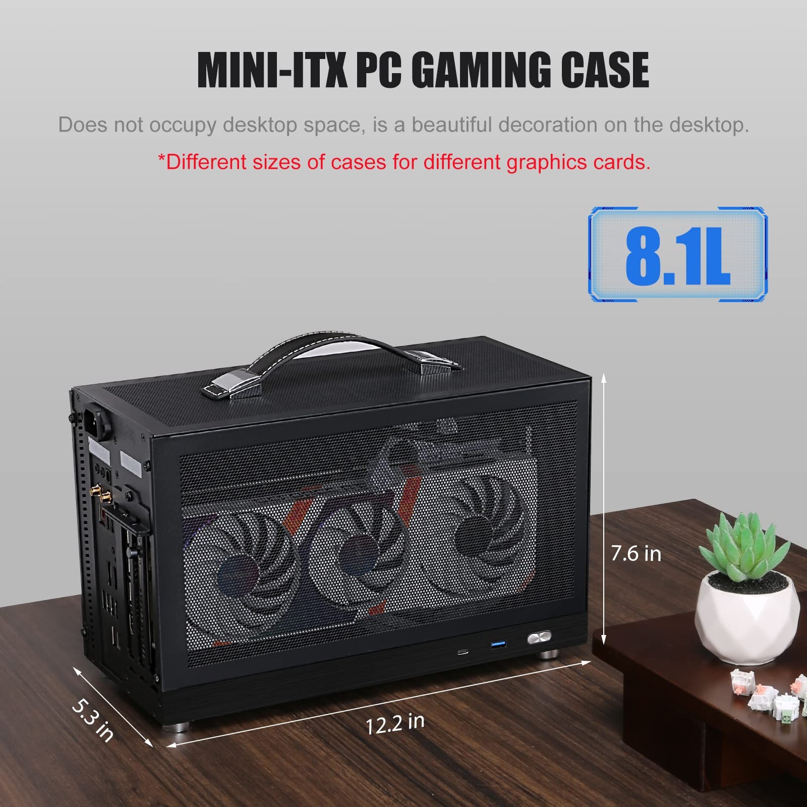 S300 – Mini-ITX PC Gaming Case – Front I/O USB 3.0 Type – C Port – SFX Power …