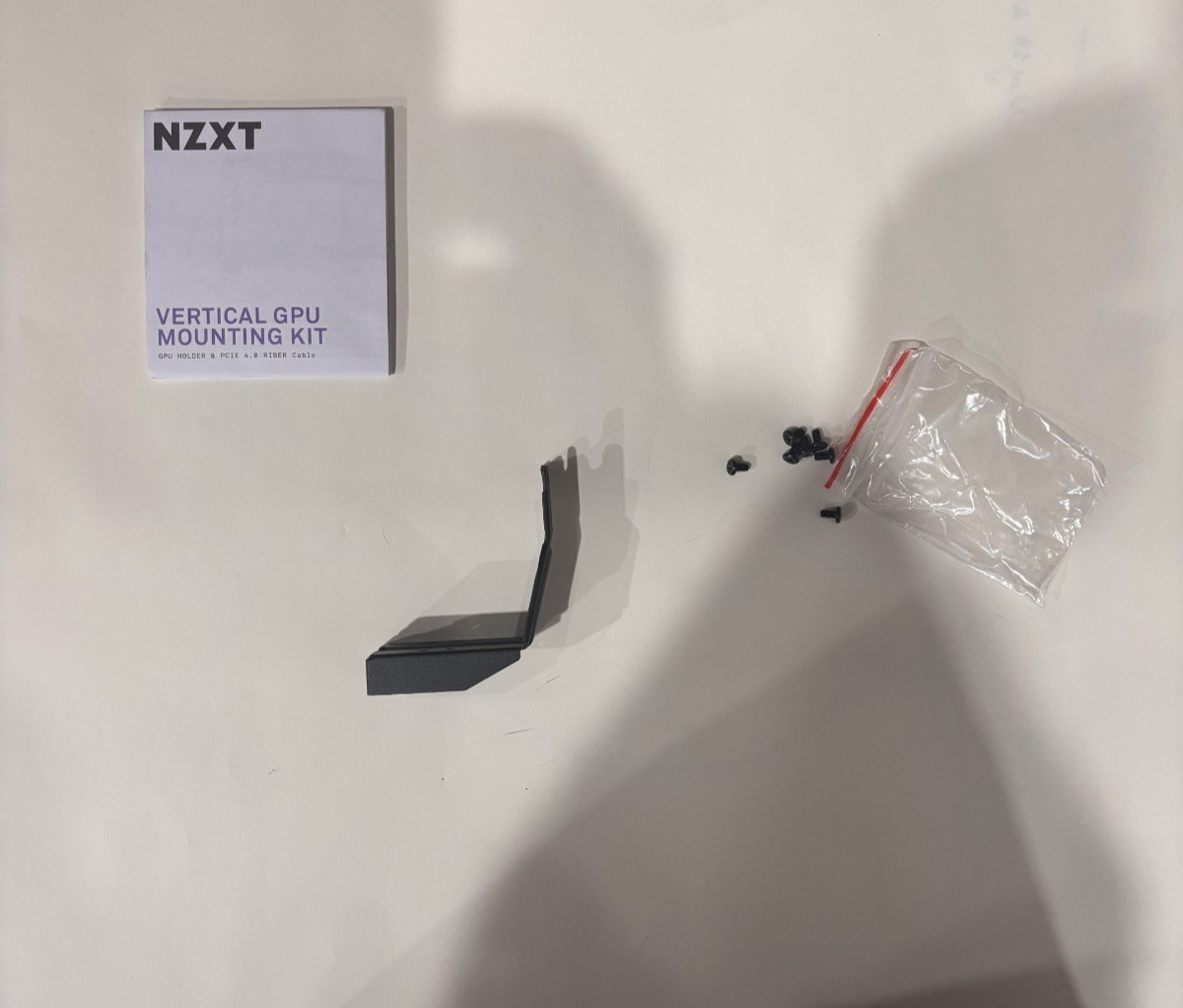 NZXT Vertical GPU Mount Bracket w/ PCIe 4.0 175mm Riser Cable Black AB-RH175-B1