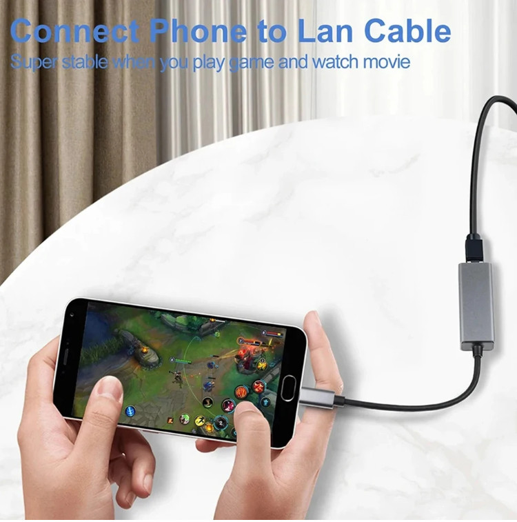 USB C to RJ45 USB 3.0 LAN Adapter Netzwork Ethernet Converter Gigabit RJ45 LED