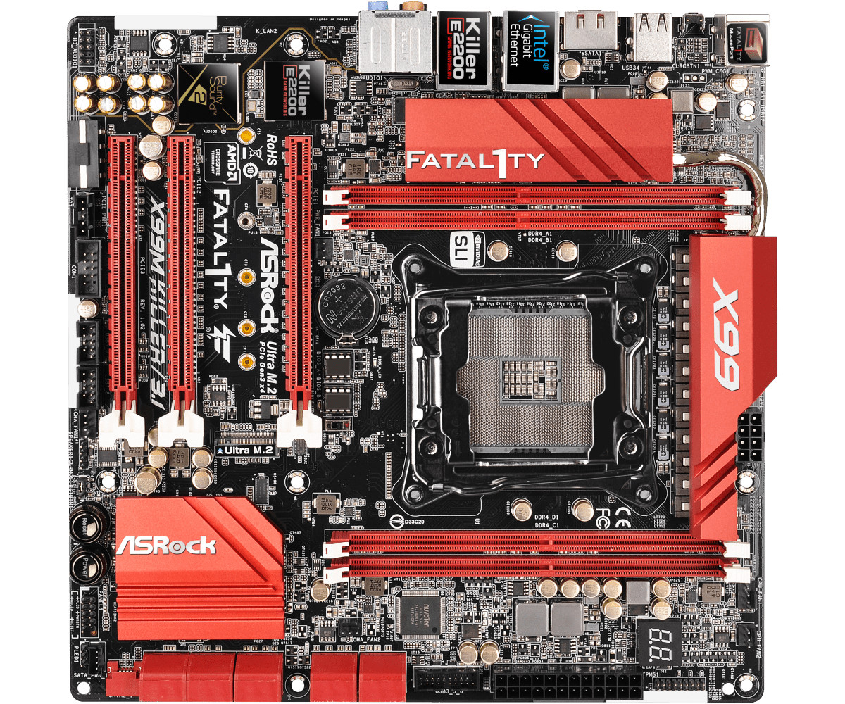For ASROCK Fatal1ty X99M KILLER/3.1 Motherboard LGA2011 DDR4 256G M-ATX Tested