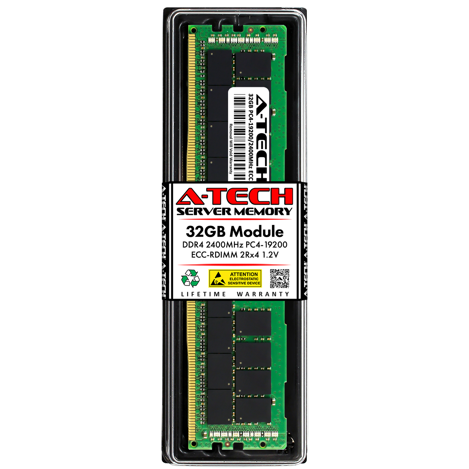 32GB DDR4 ECC RDIMM Micron MTA36ASF4G72PZ-2G3A1 Equivalent Server Memory RAM 1x