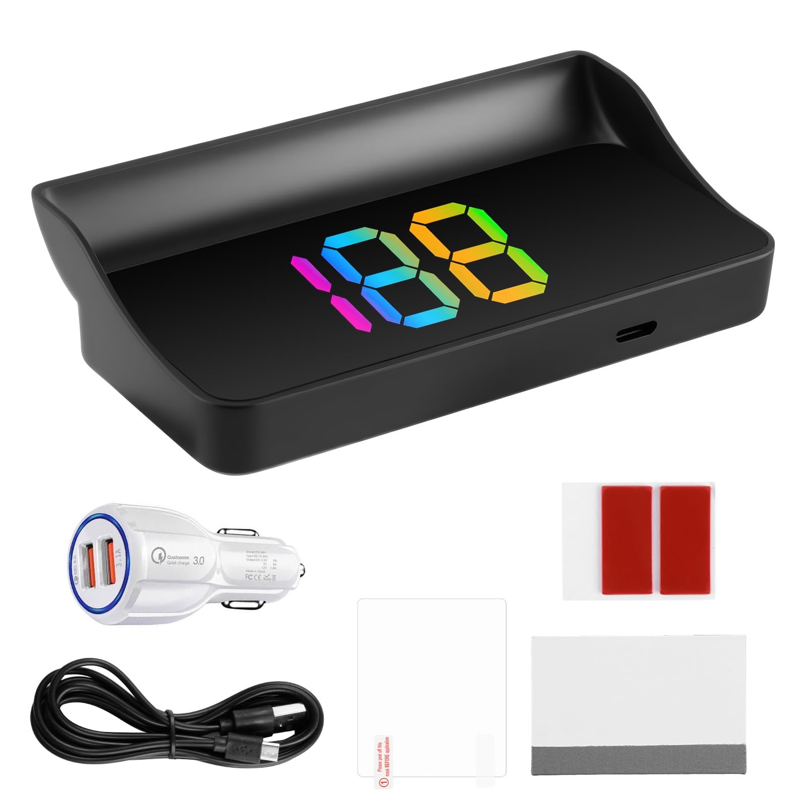 GUGUMO Heads Up Display for Cars, Universal MPH GPS Digital Speedometer with …