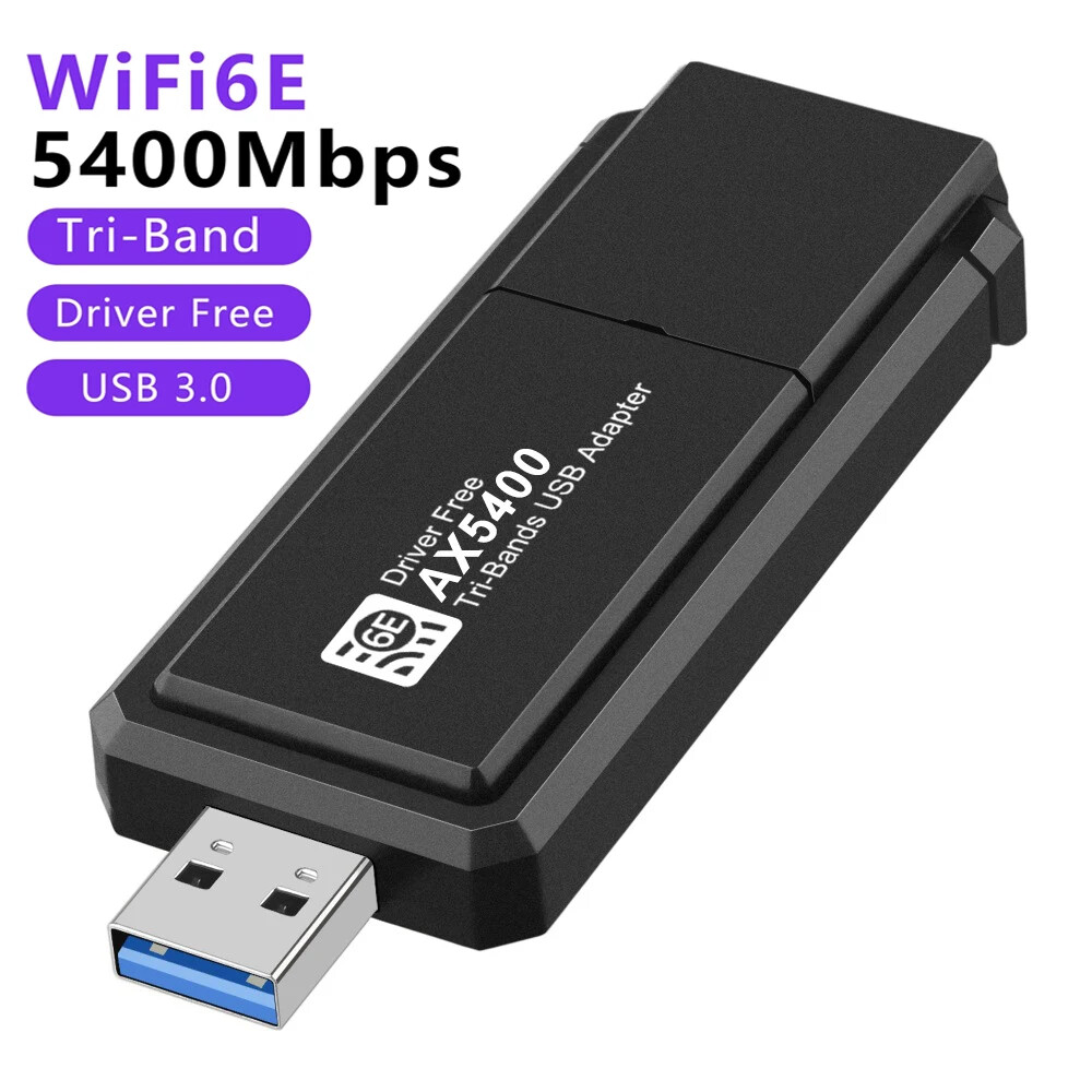 WiFi 6E AX5400 Gaming USB 3.0 Adapter 2.4G 5Ghz Network Card For Windows 10 11