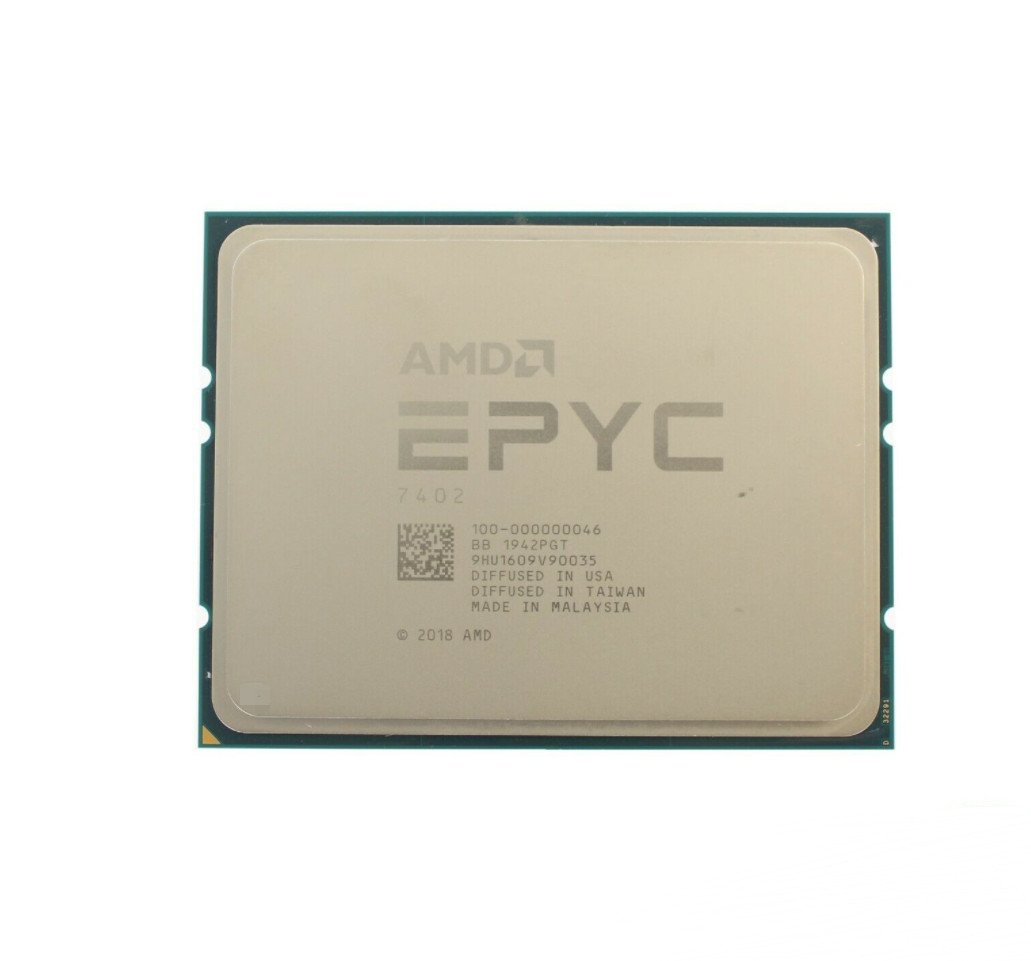 AMD EPYC 7402 CPU PROCESSOR 24 CORE 2.80GHZ 128MB CACHE 180W – 100-000000046
