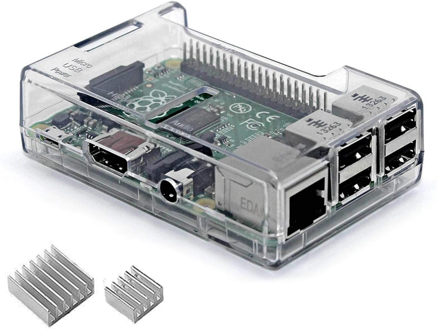 Raspberry Pi 3 b+ Case, Raspberry Pi 3 Model B+ Transparent Case with Clear