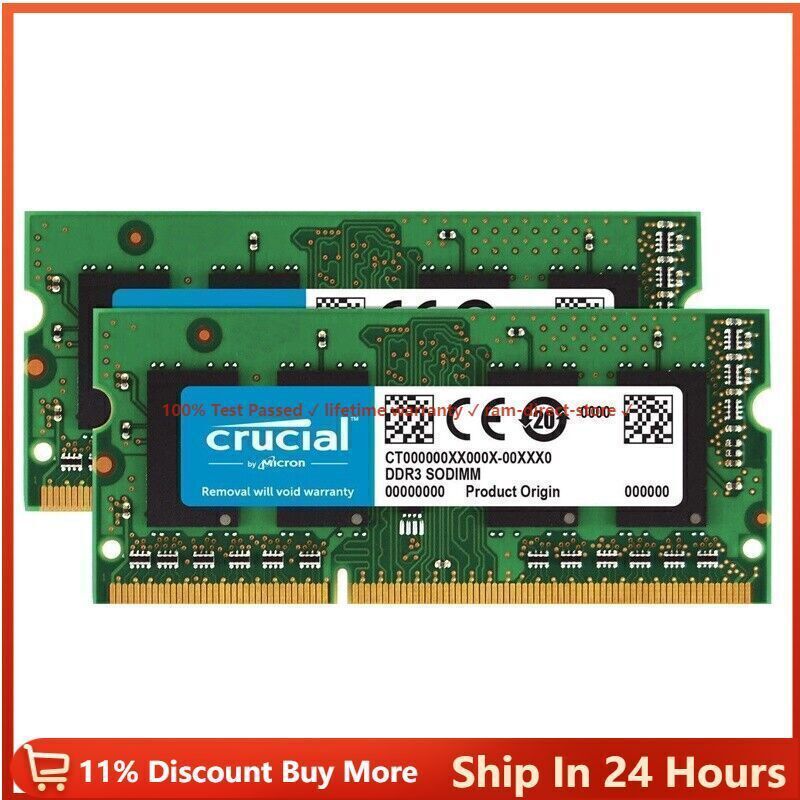 2PCS Crucial DDR4 RAM Laptop Memory 4GB 8GB 16GB Sodimm 2133 2400 DDR4 Notebook