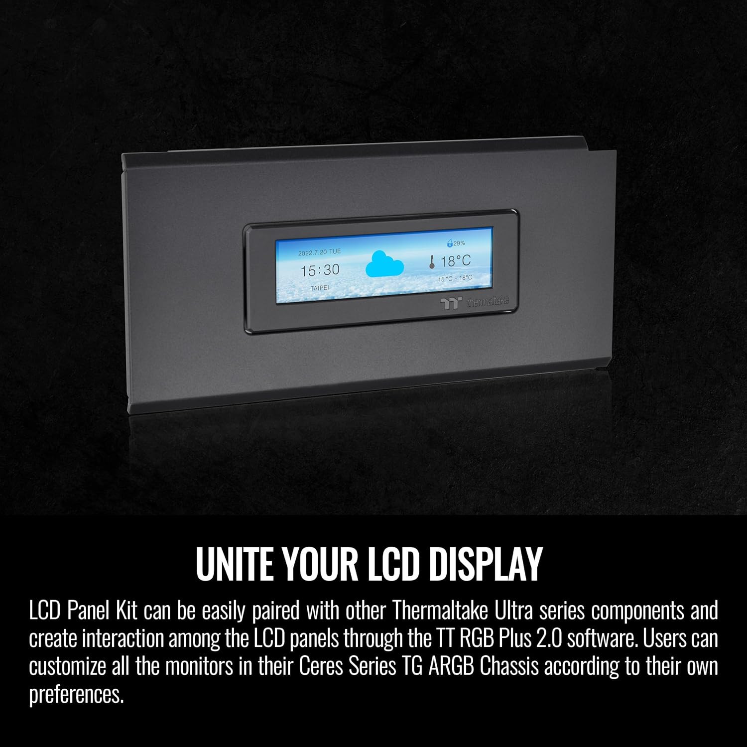 Ceres Series Black LCD Panel Kit, 3.9″ LCD Display, Supported by TT RGB plus 2.0