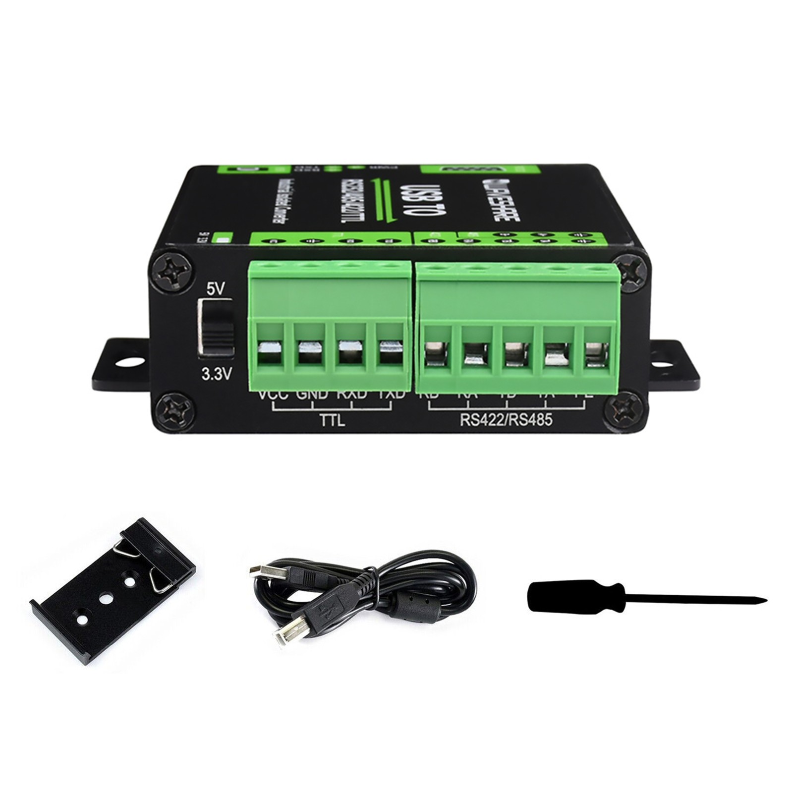 3.3V / 5V USB TO RS2321485/422/TTL Port Adapter Connector For Mac/ Linux/Android