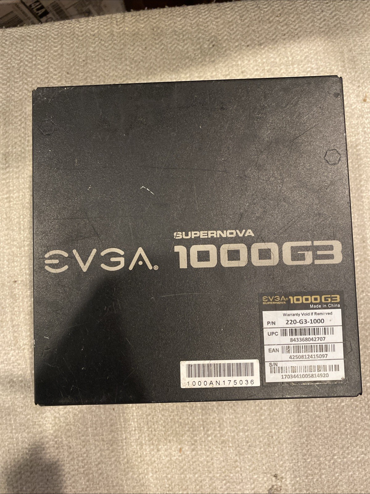 EVGA SuperNOVA 1000 G3 80+ GOLD 1000W Fully Modular Power Supply – Black