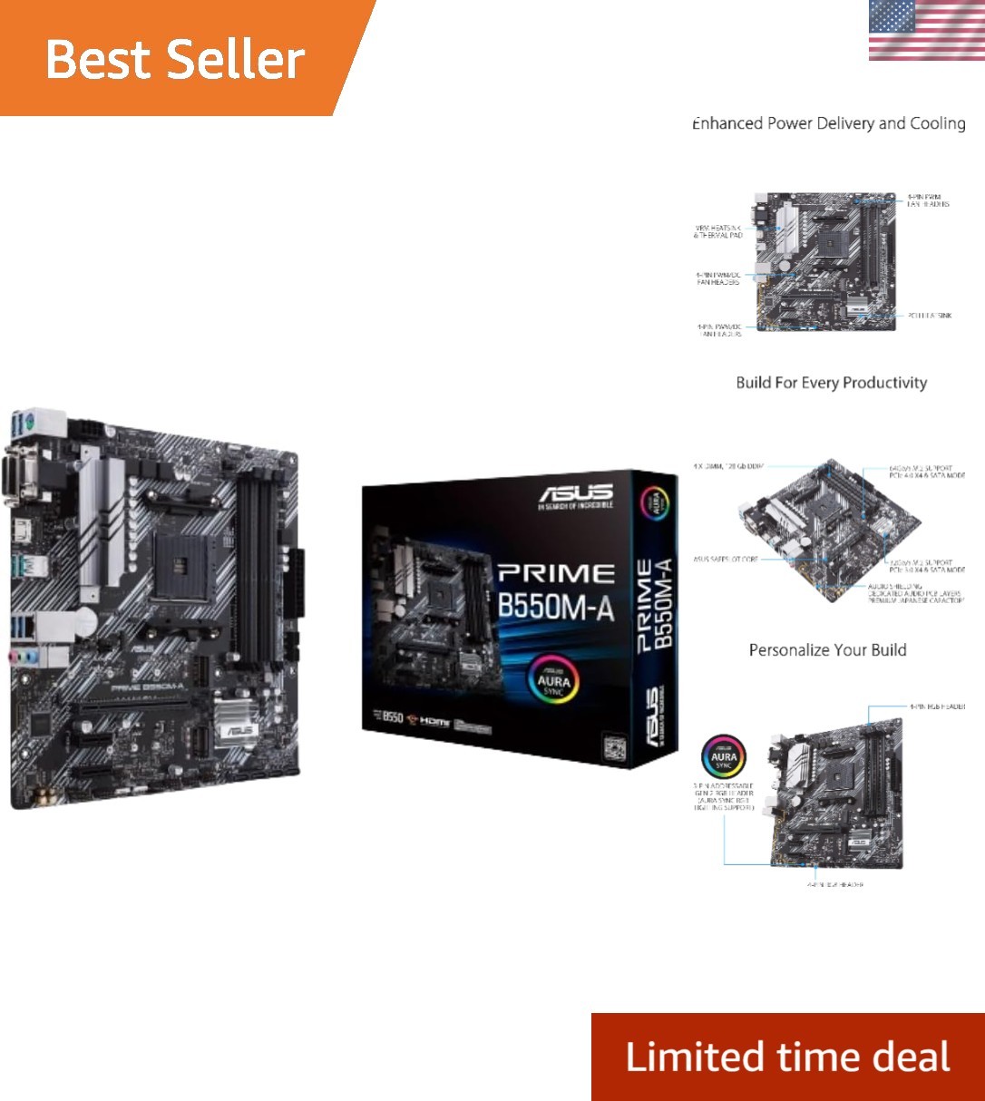 Prime B550M-A WiFi II Motherboard: Enhanced Cooling & Robust Power Design