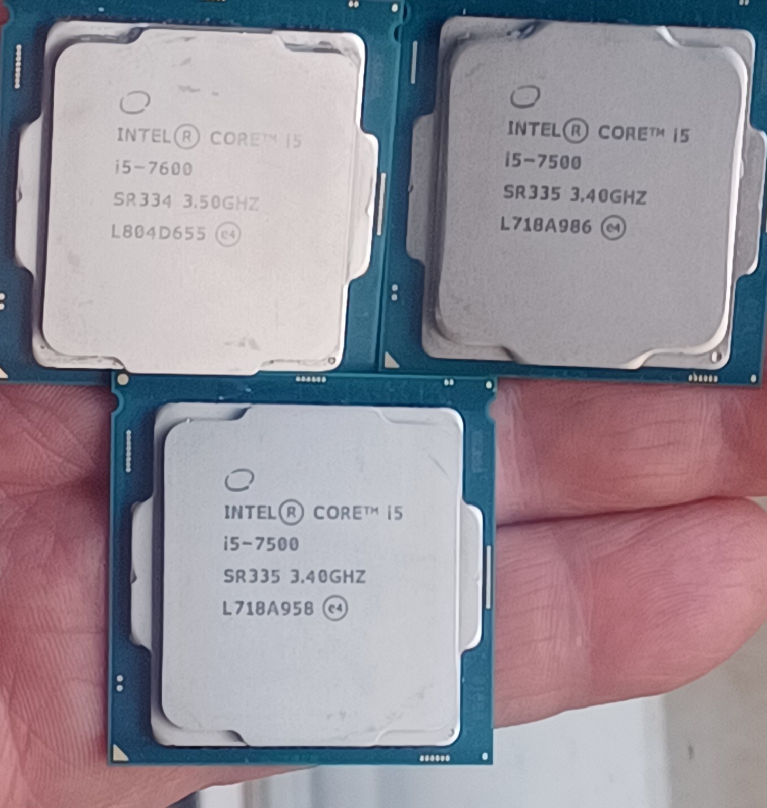 3-INTEL CORE 2/I5-7500 SR335 3.4 GHz & 1/ I5-7600 SR334 3.5 GHz